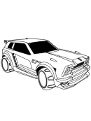 Rocket League kleurplaat 1
